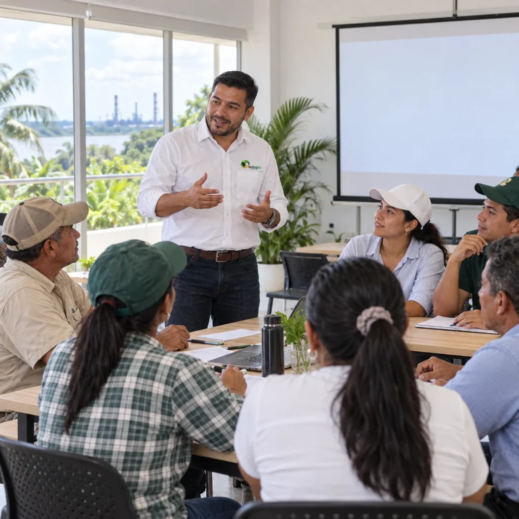 Capacitación agropecuaria con productores de la región
